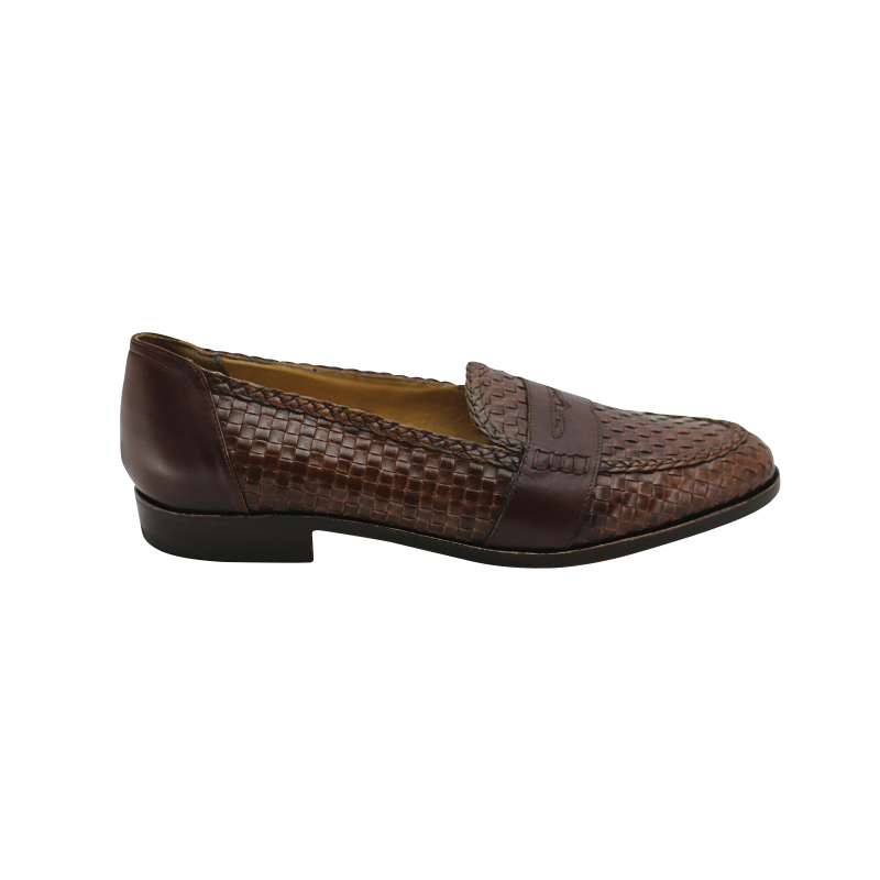 Nettleton Key West Woven Penny Loafers Brown