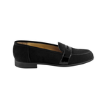 Nettleton New Orleans Suede / Patent Penny Loafers Black