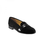 Nettleton New Orleans Suede / Patent Penny Loafers Black