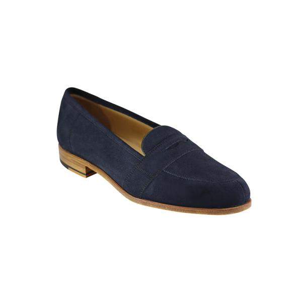 Nettleton New Orleans Suede Penny Loafers Blue