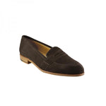 Nettleton New Orleans Suede Penny Loafers Chocolate Brown