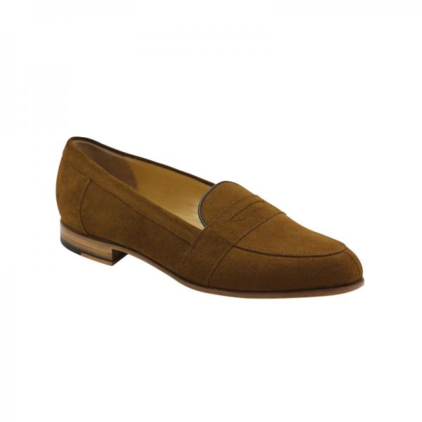 Nettleton New Orleans Suede Penny Loafers Tobacco