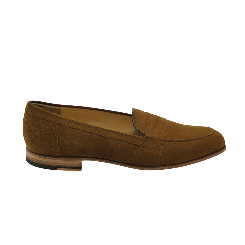 Nettleton New Orleans Suede Penny Loafers Tobacco
