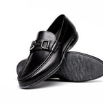 Santoni Buckle Loafers Black