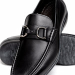 Santoni Buckle Loafers Black