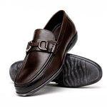 Santoni  Buckle Loafers Dark Brown