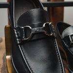 Santoni Buckle Loafers Black