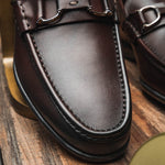 Santoni  Buckle Loafers Dark Brown