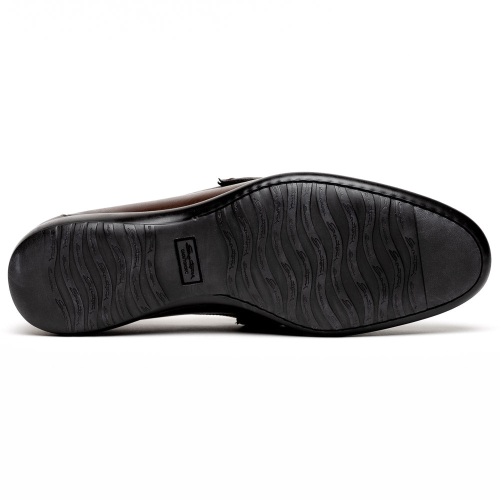 Santoni  Buckle Loafers Dark Brown