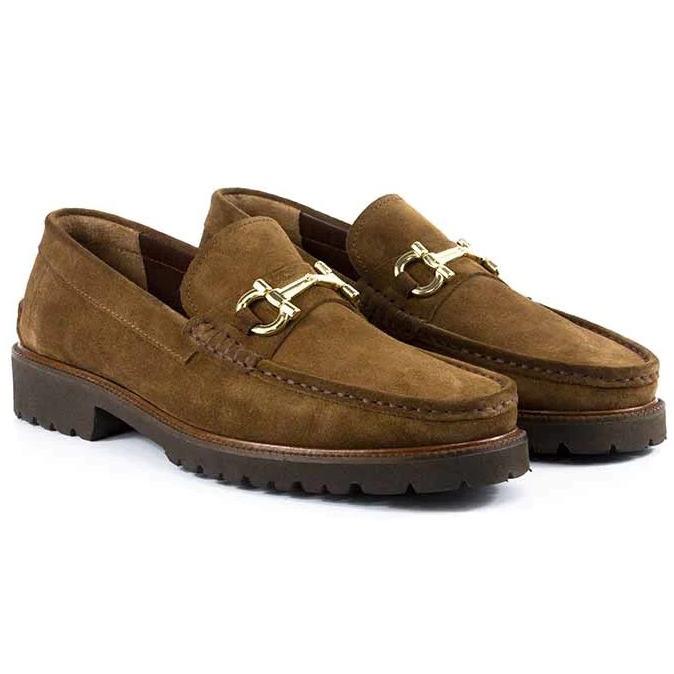 Corrente Suede Bit Loafer Tan