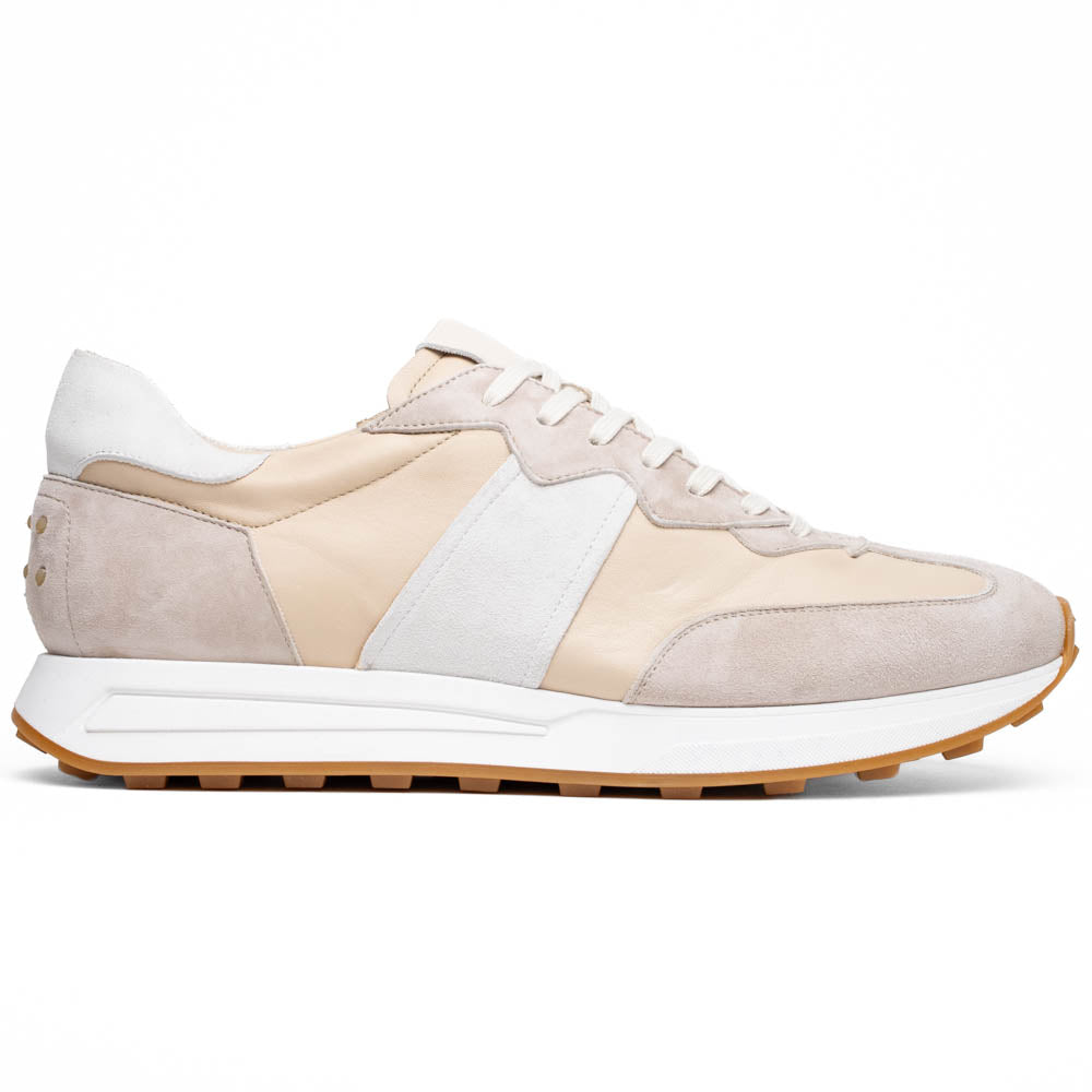 Zelli Roxi Italian Suede & Calfskin Sneaker Taupe (66-265-TPE)