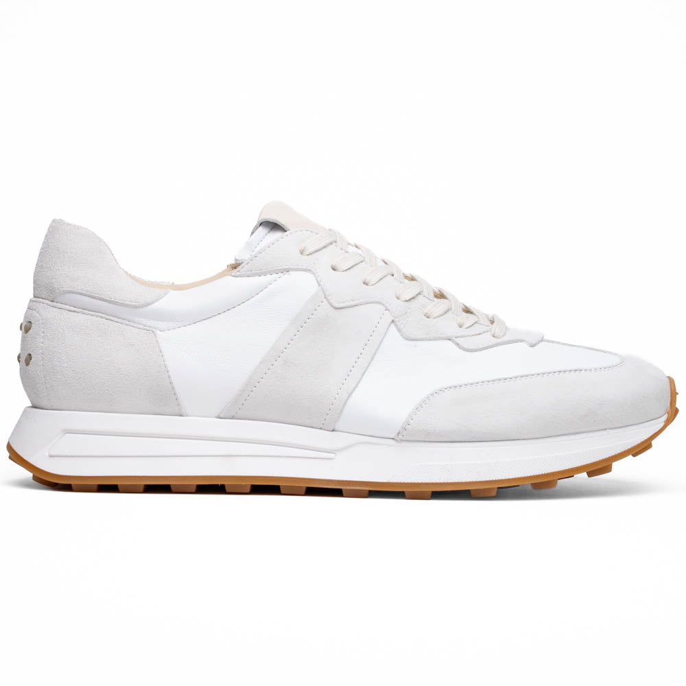 Zelli Roxi Italian Suede & Calfskin Sneaker White (66-265-WHT)