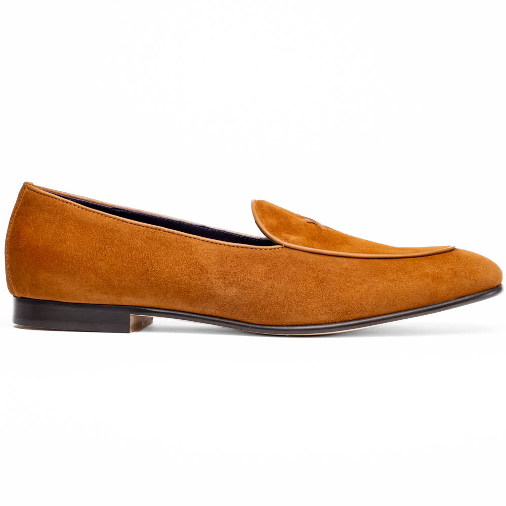Zelli X Sueded Italian Goatskin Loafer Cognac (16-681-CGN)