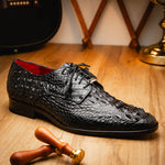 Marco Di Milano Nilo Nile Crocodile Derby Black