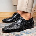 Marco Di Milano Nilo Nile Crocodile Derby Black