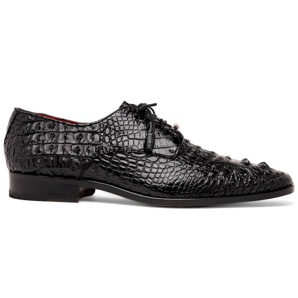 BRAND NEW WALLES CLUB Men\'s Black Crocodile Pattern Dress Shoes Marco Di Milano Lacio Black Caiman Crocodile Dress Shoes  main image 2