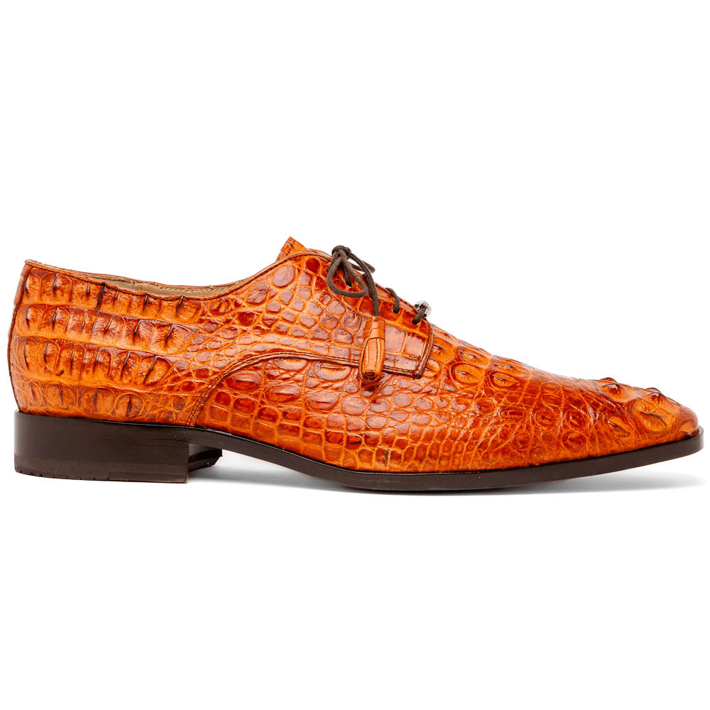 Marco Di Milano Nilo Nile Crocodile Derby Brandy