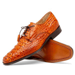Marco Di Milano Nilo Nile Crocodile Derby Brandy