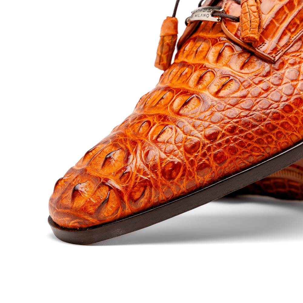 Marco Di Milano Nilo Nile Crocodile Derby Brandy