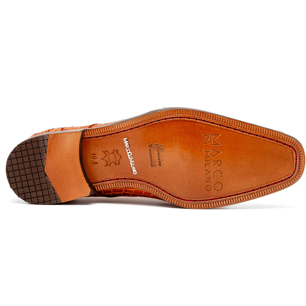 Marco Di Milano Nilo Nile Crocodile Derby Brandy