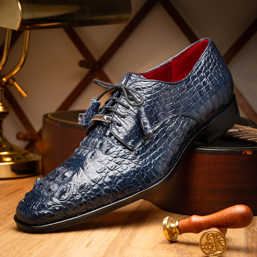 Marco Di Milano Nilo Nile Crocodile Derby Navy