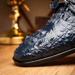 Marco Di Milano Nilo Nile Crocodile Derby Navy