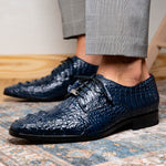 Marco Di Milano Nilo Nile Crocodile Derby Navy