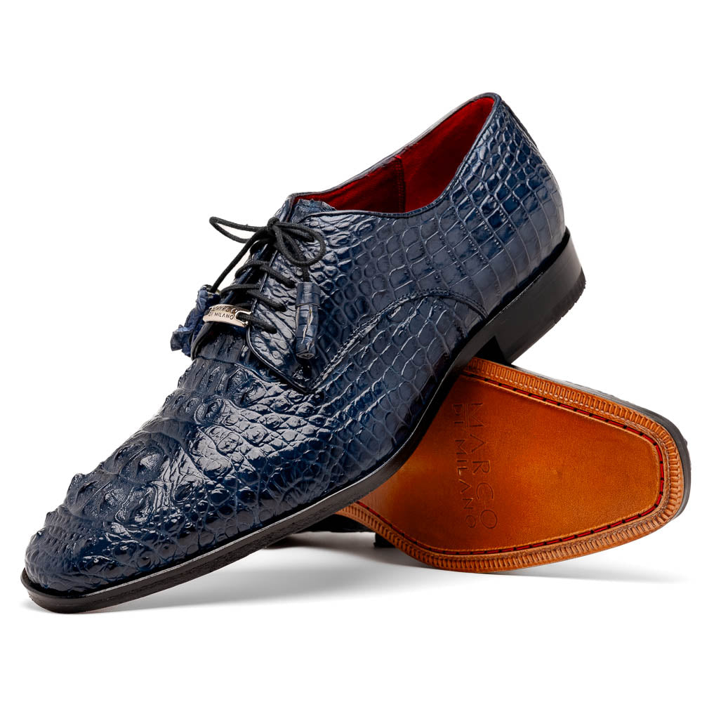 Marco Di Milano Nilo Nile Crocodile Derby Navy