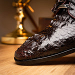 Marco Di Milano Nilo Nile Crocodile Derby Wine