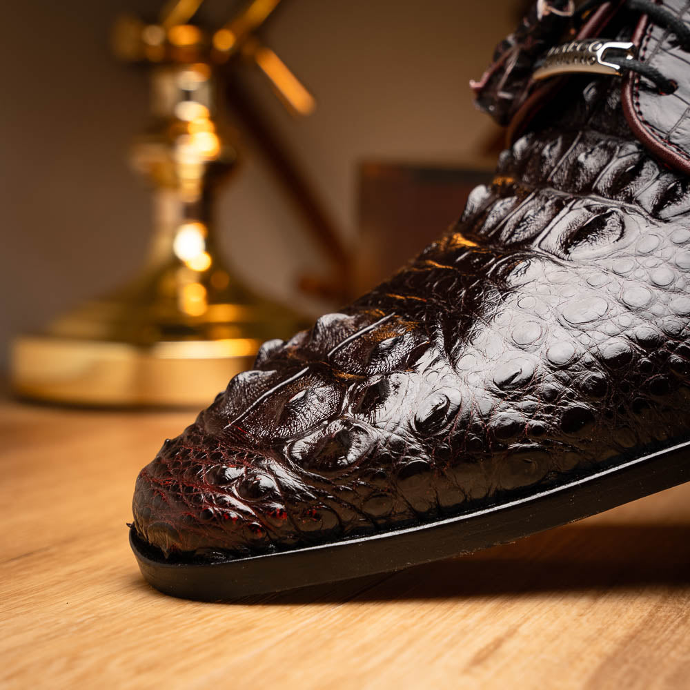 Marco Di Milano Nilo Nile Crocodile Derby Wine
