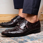 Marco Di Milano Nilo Nile Crocodile Derby Wine