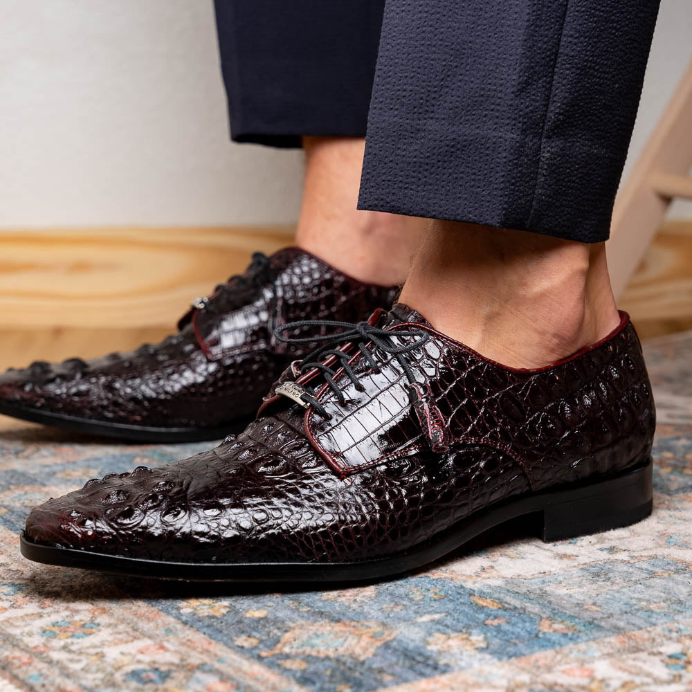 Marco Di Milano Nilo Nile Crocodile Derby Wine