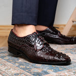 Marco Di Milano Nilo Nile Crocodile Derby Wine