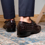 Marco Di Milano Nilo Nile Crocodile Derby Wine