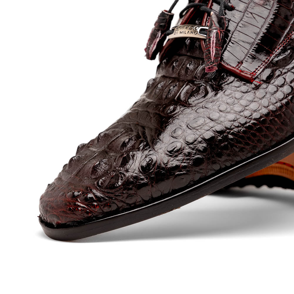 Marco Di Milano Nilo Nile Crocodile Derby Wine