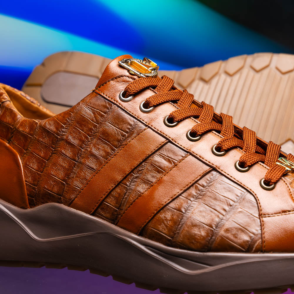 Marco Di Milano Nino Caiman Crocodile Sneakers Bay Apache