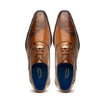Belvedere Nino Eel & Ostrich Shoes Antique Camel (0B4)