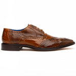 Belvedere Nino Eel & Ostrich Shoes Antique Camel