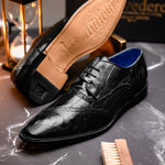 Belvedere Nino Eel & Ostrich Shoes Black (0B4)