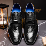 Belvedere Nino Eel & Ostrich Shoes Black (0B4)