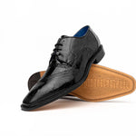 Belvedere Nino Eel & Ostrich Shoes Black (0B4)