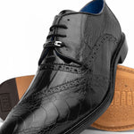 Belvedere Nino Eel & Ostrich Shoes Black (0B4)