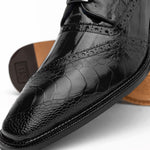 Belvedere Nino Eel & Ostrich Shoes Black (0B4)