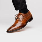 Belvedere Nino Eel & Ostrich Shoes Antique Camel (0B4)