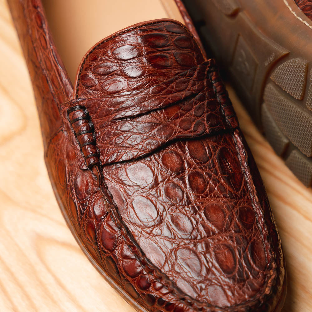 Alan Payne Norman Crocodile Loafers Honey