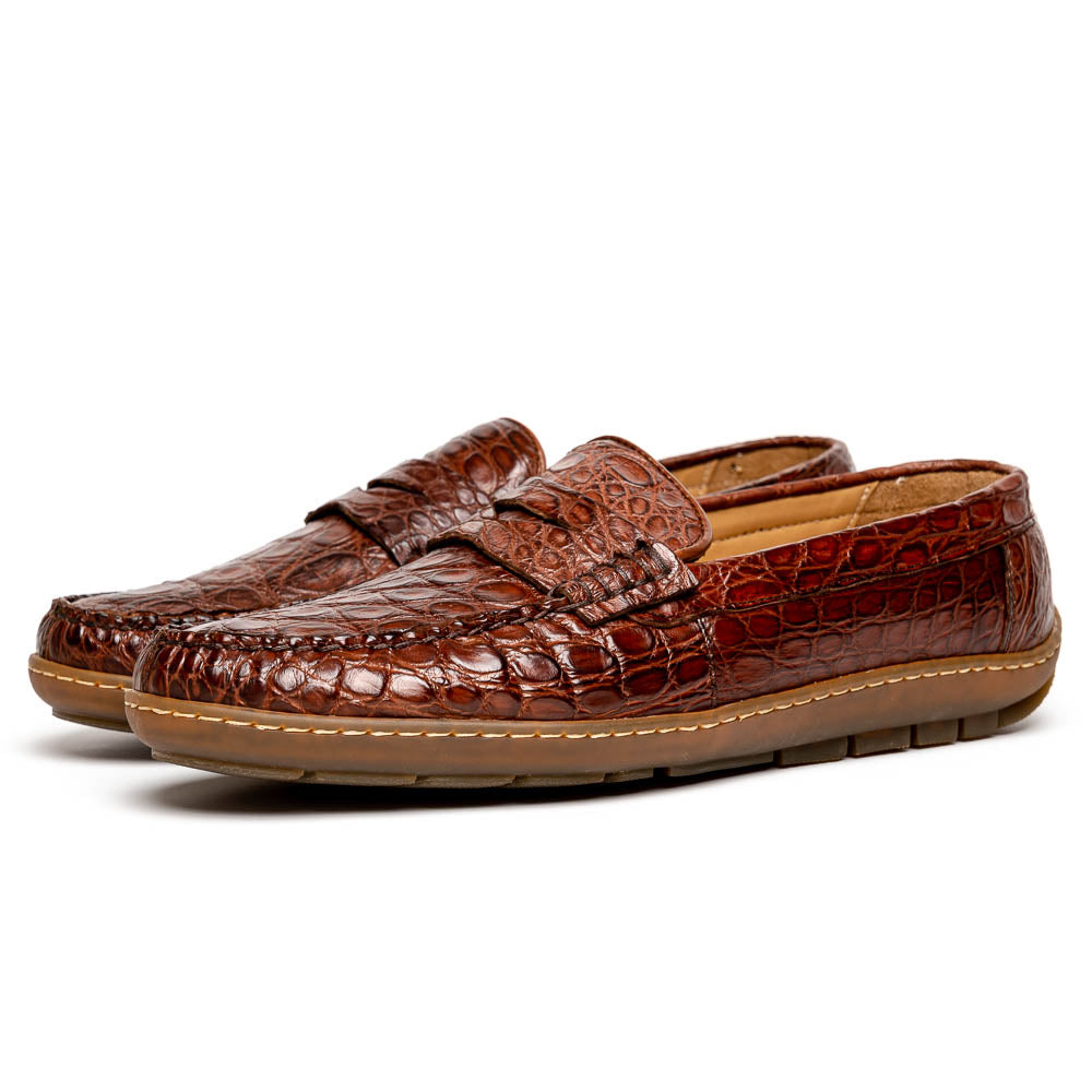 Alan Payne Norman Crocodile Loafers Honey