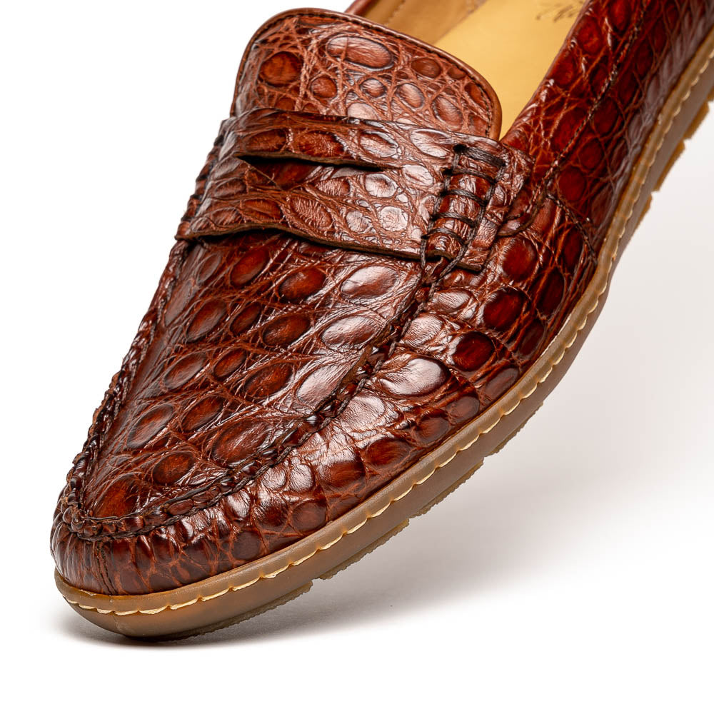 Alan Payne Norman Crocodile Loafers Honey