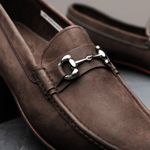 Handsewn Shoe Co. Nubuck Bit Loafers Dark Brown