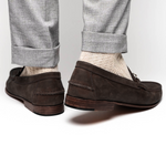 Handsewn Shoe Co. Nubuck Bit Loafers Dark Brown