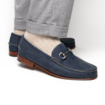Handsewn Shoe Co. Nubuck Bit Loafers Navy